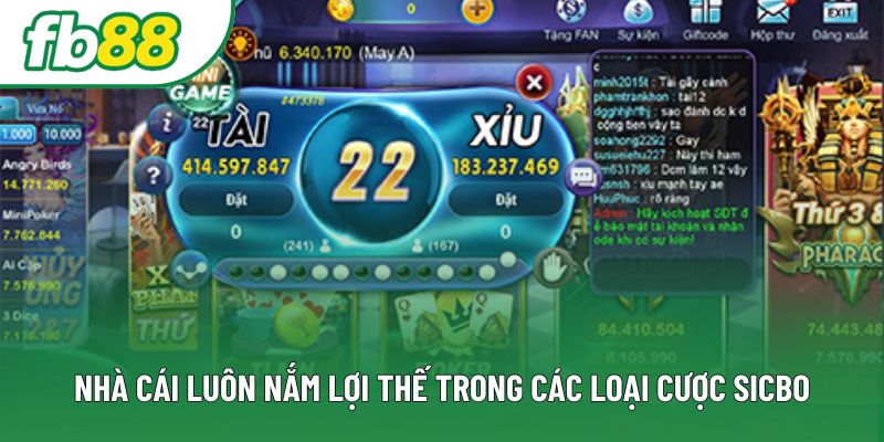 Nhà cái luôn nắm lợi thế trong các loại cược sicbo Nhà cái luôn nắm lợi thế trong các loại cược sicbo